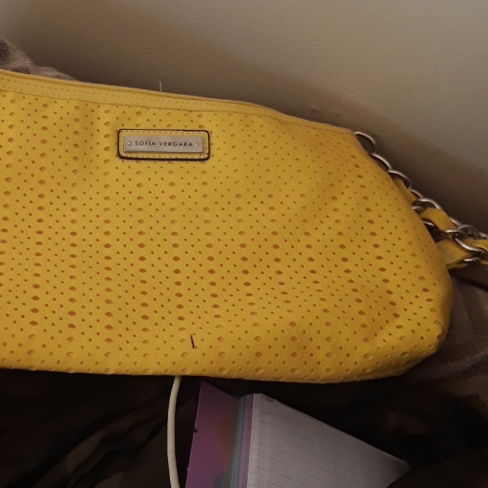 Sofia Vergara yellow hand bag